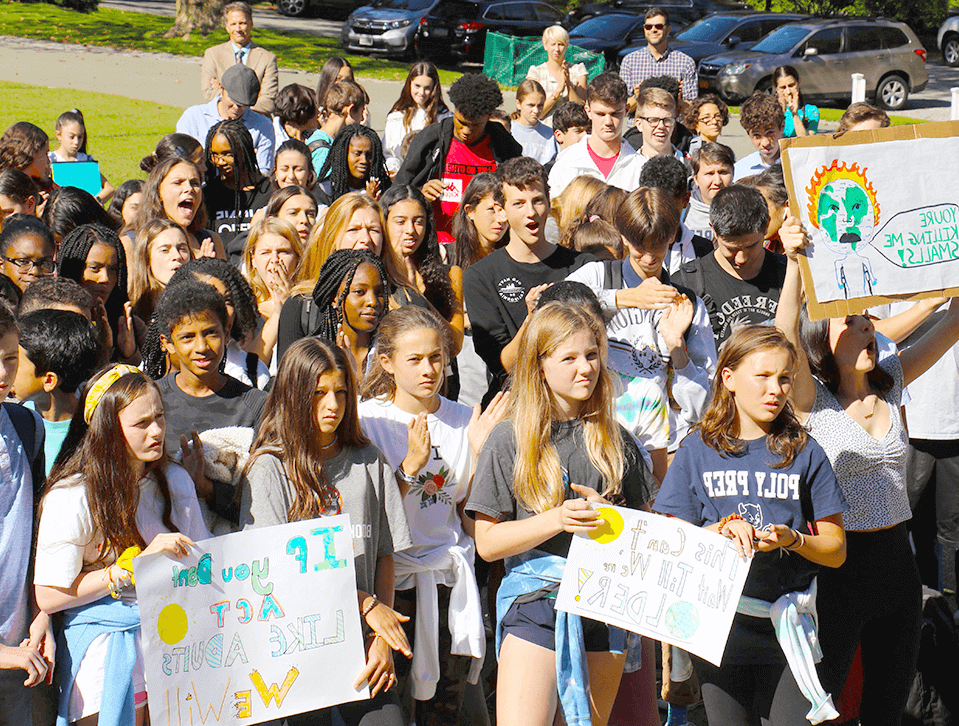 Dei Climate Strike student protest